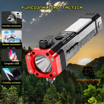 ¡Multifuncional y Recargable! LINTERNA TACTICA 4 EN 1🔦